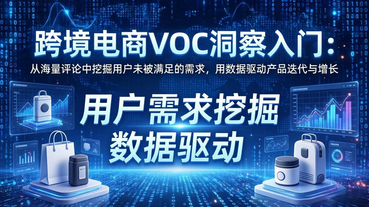 跨境电商VOC洞察入门：从海量评论中挖掘用户未被满足的需求，用数据驱动产品迭代与增长-轻创终点站