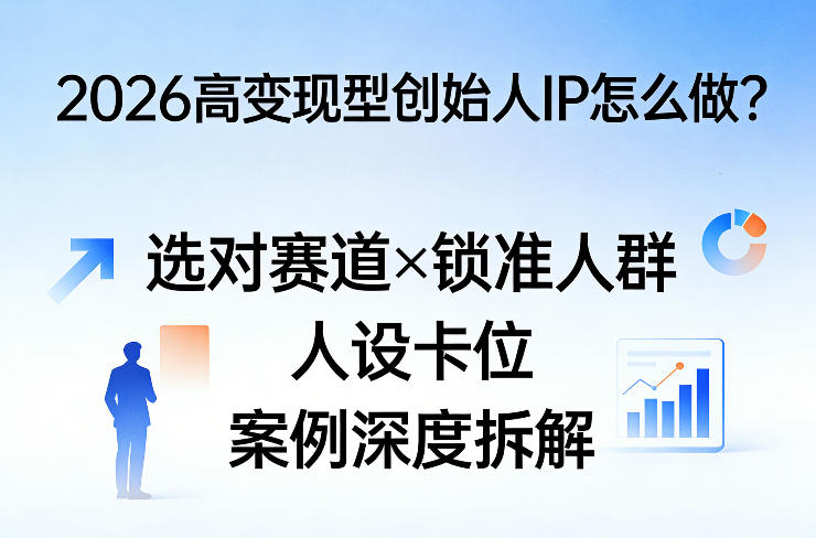 2026高变现型创始人IP怎么做？选对赛道×锁准人群×人设卡位×案例深度拆解-轻创终点站