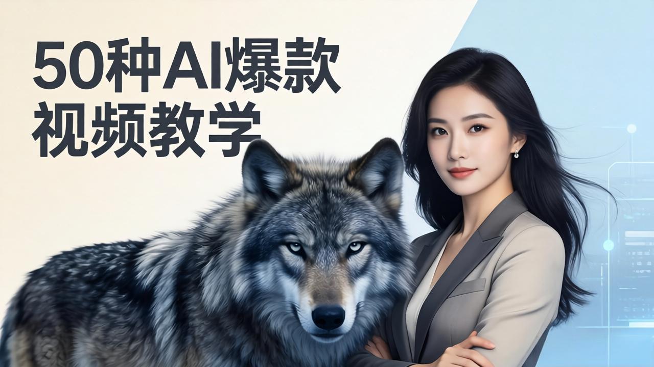 50种AI爆款视频教学：影视级古诗词+治愈萌宠+山海经蛟龙，高阶宝典商业落地-轻创终点站