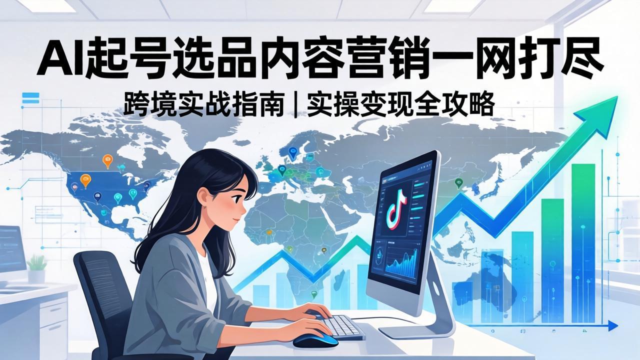 2026 TikTok 跨境AI实操：从零基础到变现全流程，AI起号选品内容营销一网打尽-轻创终点站