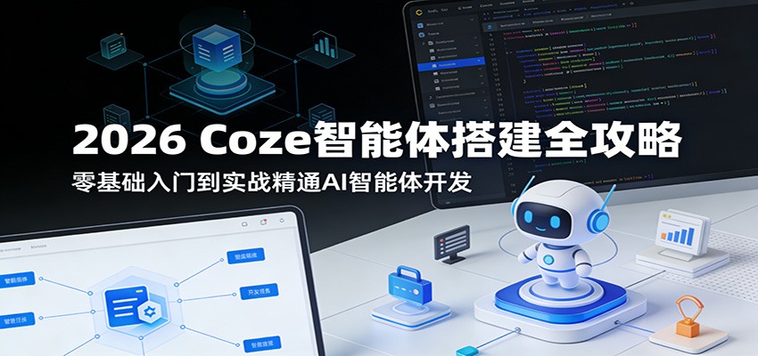 2026 Coze智能体搭建全攻略：零基础入门到实战精通AI智能体开发-轻创终点站